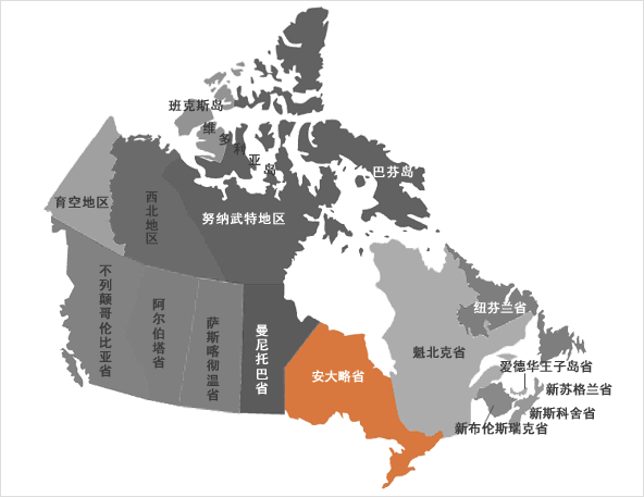 安大略省地图